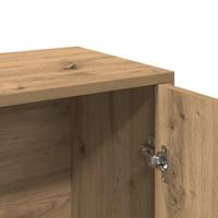 Dressoir 60x30x75 cm bewerkt hout artisanaal eikenkleur - thumbnail