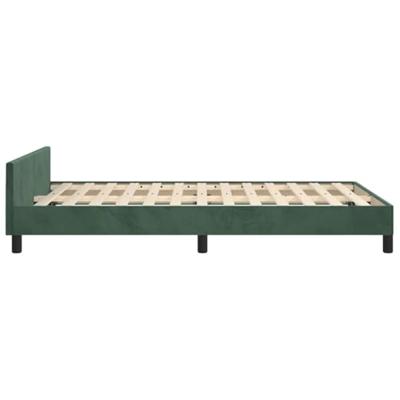 Bedframe met hoofdeinde fluweel donkergroen 120x200 cm