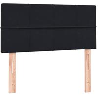 Boxspring met matras fluweel zwart 80x220 cm - thumbnail