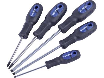 Kunzer Schroevendraaierset Werkplaats 5-delig Plat, Kruiskop Phillips Kunzer Schroevendraaierset Werkplaats 5-delig Plat, Kruiskop Phillips