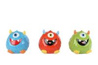 Spaarpot "Monster" blauw/rood/groen a3 aardewerk 8x8x8cm - thumbnail