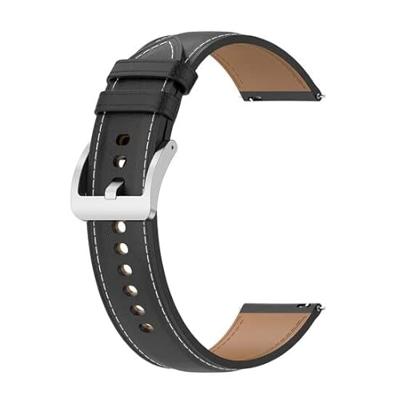 Luxe leren bandje - Zwart - Garmin Vivoactive 6 / Vivoactive 5 / Vivoactive 3 - thumbnail