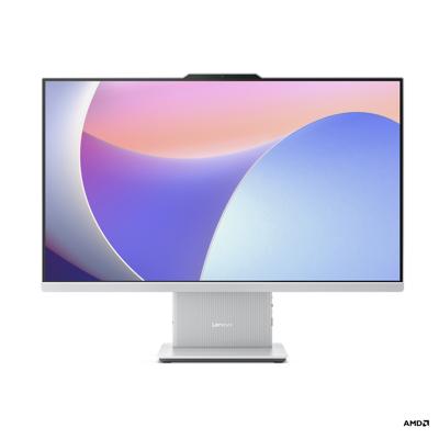 Lenovo IdeaCentre Desktop-PC All-in-One, display 27 inch FHD, AMD Ryzen 5 7535HS, 512 GB SSD, RAM 16 GB, laadstation voor smartphone, draadloos, speakers, WiFi 6, Windows 11 H, draadloos toetsenbord +