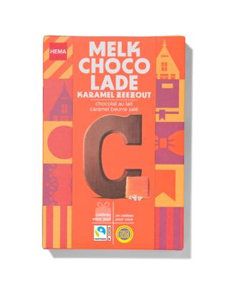 HEMA Chocoladeletter melk karamel zeezout C 135g
