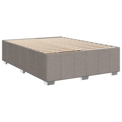 Boxspring met matras stof taupe 140x200 cm