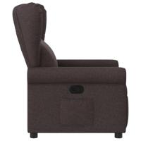 Fauteuil verstelbaar stof donkerbruin - thumbnail