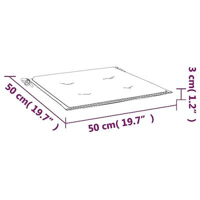 VidaXL Tuinstoelkussens 6 st 50x50x3 cm oxford stof groen
