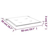 VidaXL Stoelkussens 6 st bladpatroon 50x50x3 cm stof - thumbnail