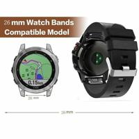 By Qubix - Leren bandje - Bruin - Compatible met Garmin Tactix 8-51mm - Compatible Garmin bandje - thumbnail
