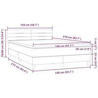 Boxspring met matras fluweel zwart 140x210 cm - thumbnail