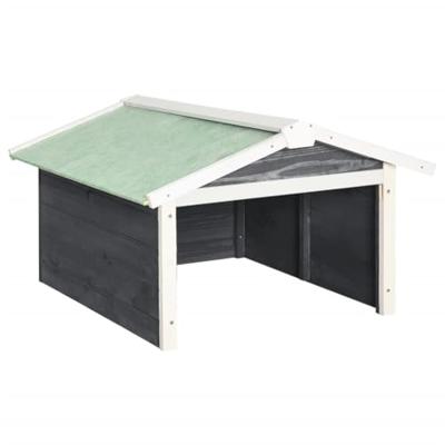 VidaXL Overkapping voor grasmaaier 72x87x50 cm vurenhout grijs en wit VidaXL Overkapping voor grasmaaier 72x87x50 cm vurenhout grijs en wit