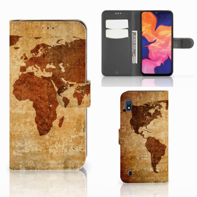 Samsung Galaxy A10 Flip Cover Wereldkaart