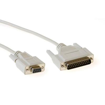 ACT Extension cable, 1:1 wired DB 25 Male - DB 9 Female 1.8m 1,8 m VGA (D-Sub) D-sub (DB-25) Wit ACT Extension cable, 1:1 wired DB 25 Male - DB 9 Female 1.8m 1,8 m VGA (D-Sub) D-sub (DB-25) Wit