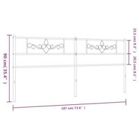 Hoofdbord 180 cm metaal wit - thumbnail