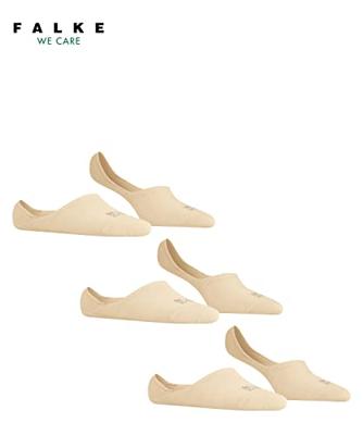 FALKE 3-paar Step High - dames footies met anti slip - Kousenvoetjes die niet afzakken - Sokken voor in loafers - 40 - Beige - Onderbroek - - 40 -
