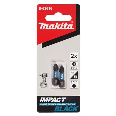 Makita Accessoires Slagschr.b. BLK PH2x25mm - B-63616 Makita Accessoires Slagschr.b. BLK PH2x25mm - B-63616
