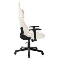 Gamestoel kunstleer wit en roze - thumbnail