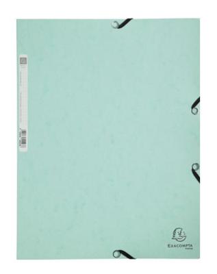 Elastomap Exacompta aquarel A4 3 kleppen 400gr glanskarton groen | 5 stuks