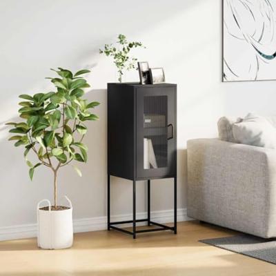 Dressoir 36x39x107 cm koudgewalst staal zwart