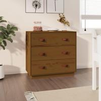 Dressoir 80x40x75 cm massief grenenhout honingbruin - thumbnail