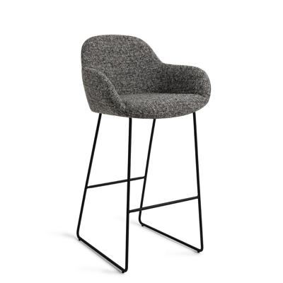 Jesper Home Barkruk 'Kushi' Slide Black, kleur Skyfall (zithoogte 77cm)