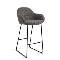 Jesper Home Barkruk 'Kushi' Slide Black, kleur Skyfall (zithoogte 77cm) - thumbnail