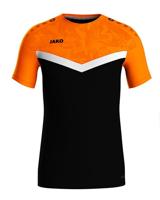 JAKO 6124K T-Shirt Iconic Kids - Zwart/Fluo Oranje - 116 - thumbnail