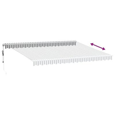 Luifel automatisch uittrekbaar 450x350 cm antraciet en wit