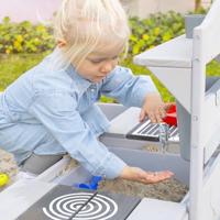 roba Houten speelgoed keuken om op te hangen (65x36x65, Grijs) - thumbnail