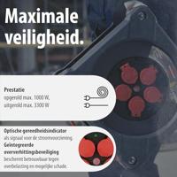 Brennenstuhl Professional Bouwplaats kabelhaspel | KA 3110 5 | IP44 | 33m | H07BQ-F 3G1.5 - 9201330210 - thumbnail