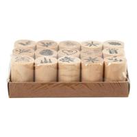 Creativ Company Deco art stempels, kerst, h: 26 mm, d 20 mm, 15 stuk/ 1 doos - thumbnail