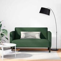 Loveseat bank 109 cm corduroy stof donkergroen - thumbnail
