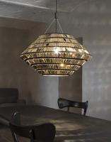 Terzani - Kika Q21S Hanglamp Zwart / Goud - thumbnail