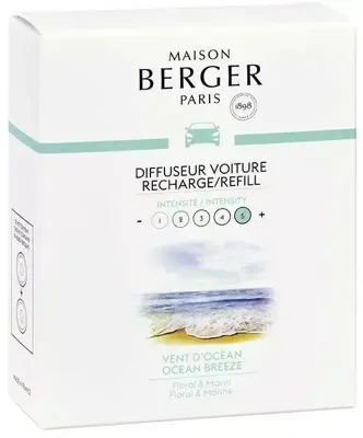 Maison Berger Navulling - voor autoparfum - Ocean Breeze - 2 Stuks