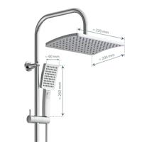 Opbouw Regendoucheset Schutte Mallorca Chroom - thumbnail