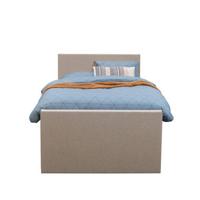 Boxspring met opbergruimte en voetbord Liv egaal - beige - 120x200cm - Leen Bakker - thumbnail
