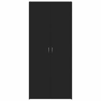 Schoenenkast met plank Zwart 80 x 35.5 x 180 cm Bewerkt hout - thumbnail