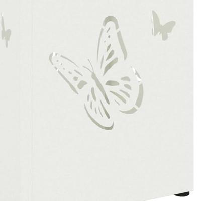 VidaXL Paraplu standaard met opslag wit 15,5 x 15,5 x 49 cm metaal VidaXL Paraplu standaard met opslag wit 15,5 x 15,5 x 49 cm metaal