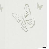 VidaXL Paraplu standaard met opslag wit 15,5 x 15,5 x 49 cm metaal - thumbnail