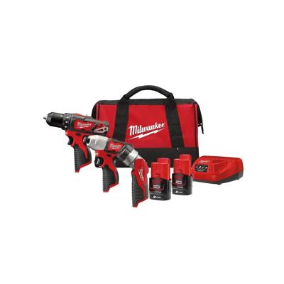 Milwaukee M12 BPP3A-202B Powerpack accu combiset 12V 2.0Ah in tas - 4933441225 Milwaukee M12 BPP3A-202B Powerpack accu combiset 12V 2.0Ah in tas - 4933441225
