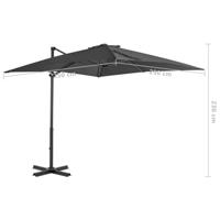 VidaXL Zweefparasol met aluminium paal 250x250 cm antracietkleurig - thumbnail