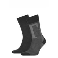 Tommy Hilfiger sokken - set van 2 zwart/antraciet - thumbnail