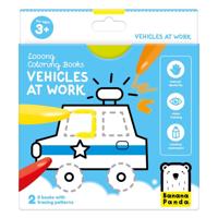 Banana Panda - kleurboekje klaar om werkvoertuigen te tekenen - thumbnail