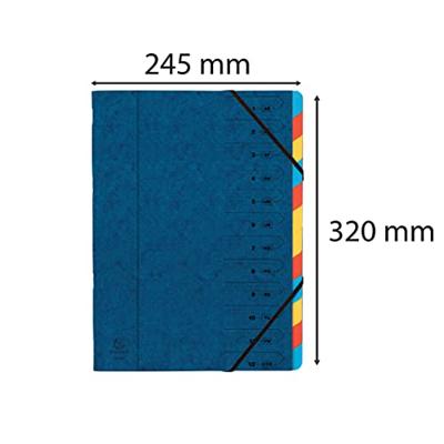 Exacompta Sorteermap 12-delig, blauw