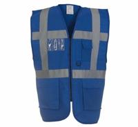 Veiligheidshesje met rits blauw - M - thumbnail