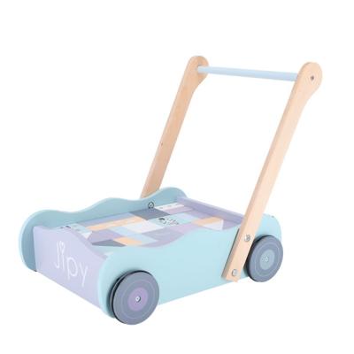 Jipy Houten Blokkenkar Met Blokken Hout Uni Jipy Houten Blokkenkar Met Blokken Hout Uni