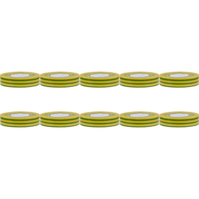 Yurga Isolatietape Set 10 Stuks - Groen/Geel 20mm x 20m
