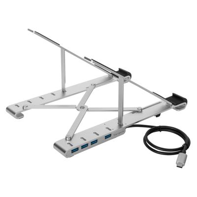 Targus AWU100205GL Laptopstandaard In hoogte verstelbaar, USB-hub-functie