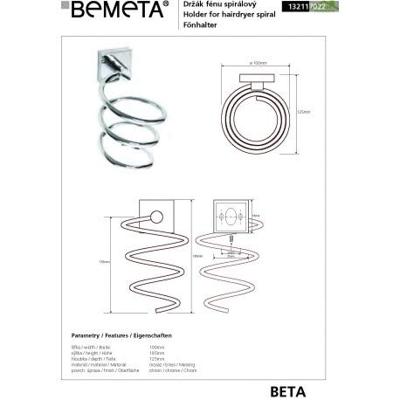 Haardrogerhouder Sapho X-Square 15.5x10 cm Hangend Chroom Sapho