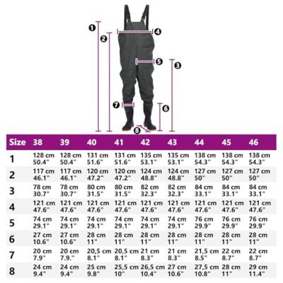 Waadpak met laarzen maat 43 donkergroen